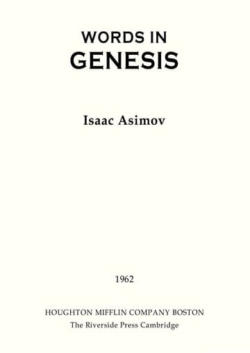 Words in Genesis
